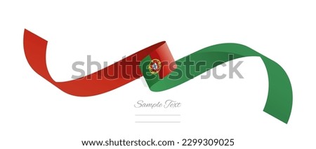 Portugal flag ribbon vector illustration. Portugal flag ribbon on abstract isolated on white color background