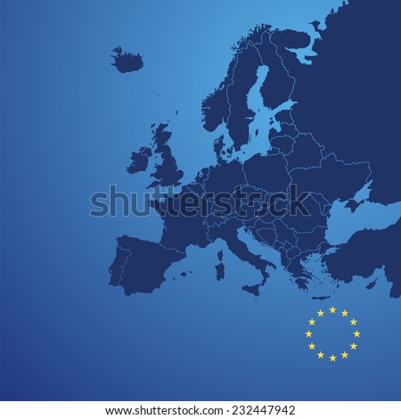 Europe map cover vector