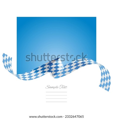 Bavarian flag ribbon vector. World flags and ribbons. Bavaria flag ribbon on abstract color background