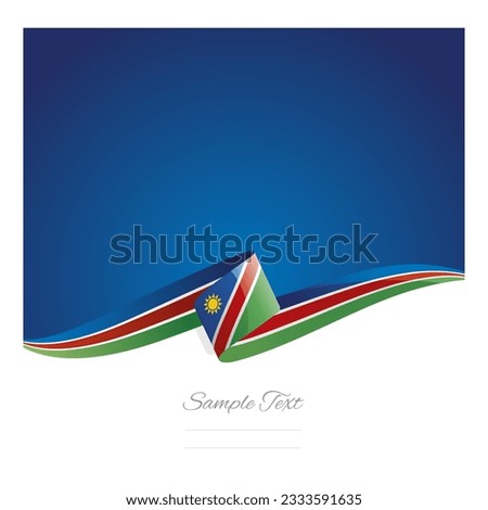 New abstract Namibia flag ribbon