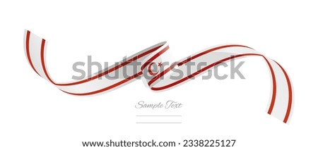 Turkish Cypriot flag ribbon vector illustration. Northern Cyprus flag ribbon on abstract isolated on white color background