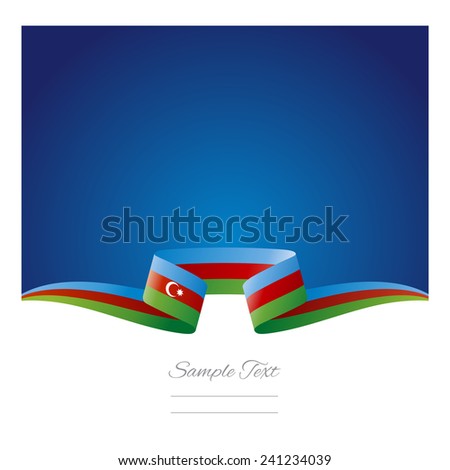 Abstract background Azerbaijani flag ribbon