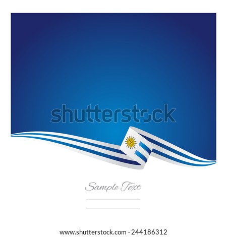 Uruguay flag abstract color background