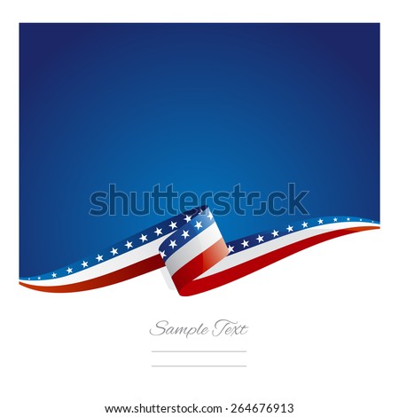 New abstract USA flag ribbon