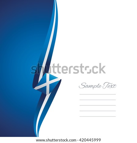 Scotland left side brochure cover vector