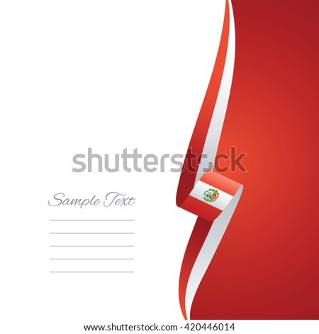 Peru right side brochure cover vector