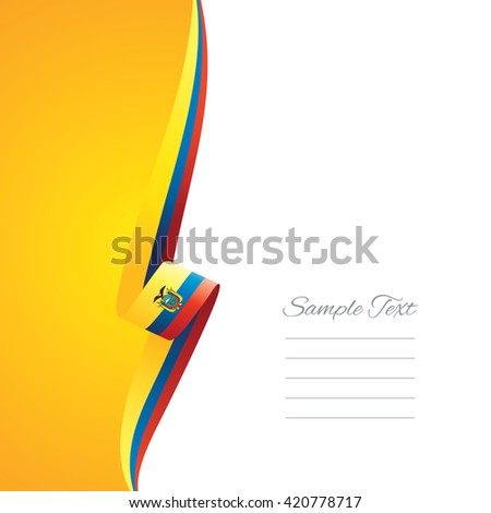 Ecuador left side brochure cover vector