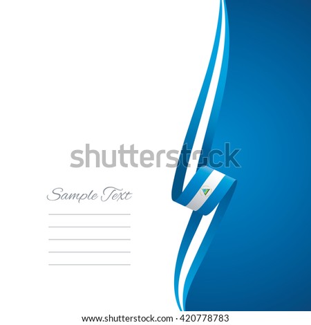 Nicaragua right side brochure cover vector