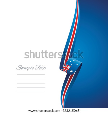 Australia right side brochure cover vector