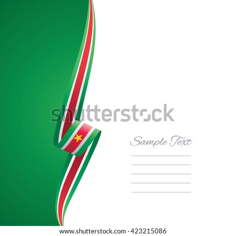 Suriname left side brochure cover vector