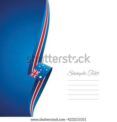 Australia left side brochure cover vector