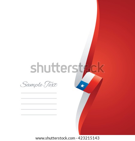 Chile right side brochure cover vector