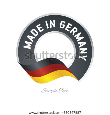 Made in Germany flag black color label button banner