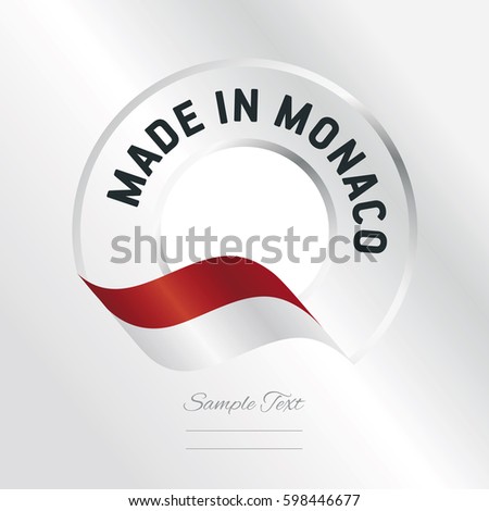 Made in Monaco transparent logo icon silver background