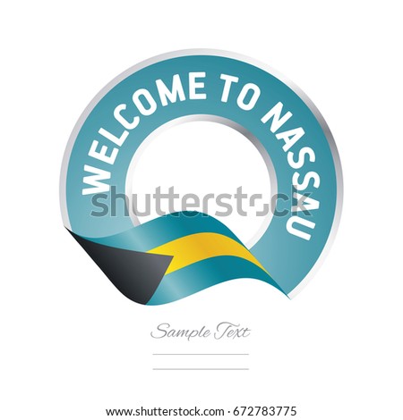 Welcome to Nassau Bahamas flag logo icon