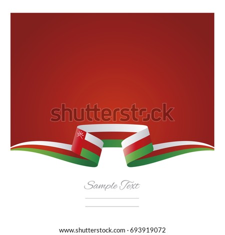 Abstract background Oman flag ribbon