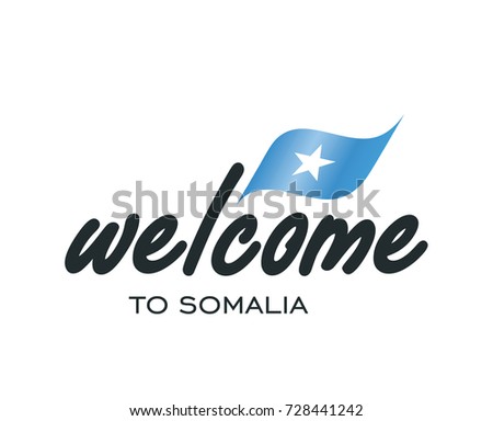 Welcome to Somalia flag sign logo icon