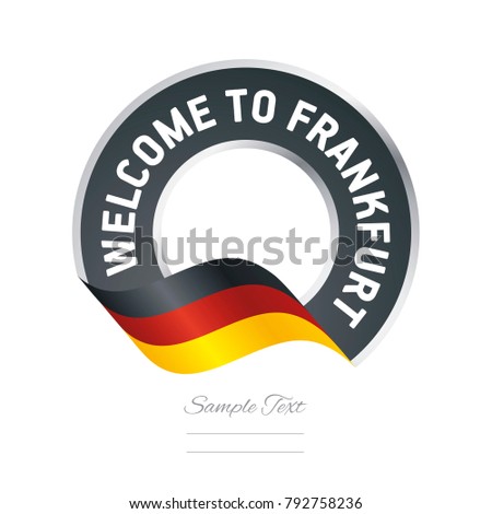 Welcome to Frankfurt Germany flag logo icon