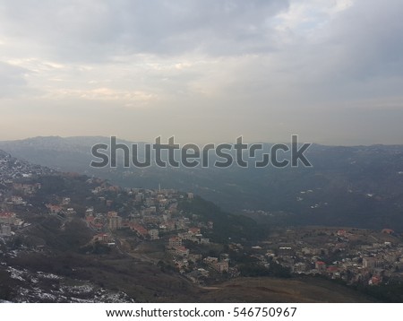 View from Mount  Lebanon Sofar Sawfar valley 