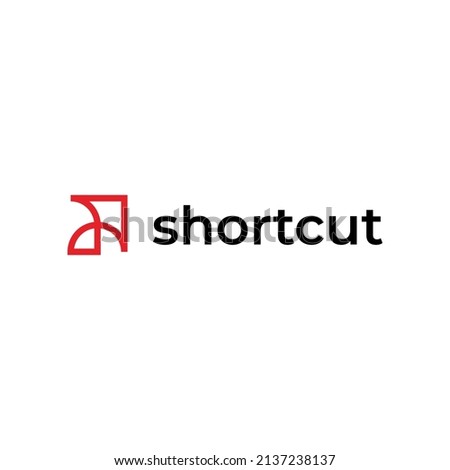 letter A and arrow shortcut logo design