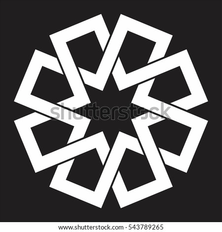 Interlocking crosses, geometric motif