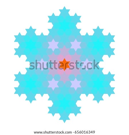 Colorful snowflake