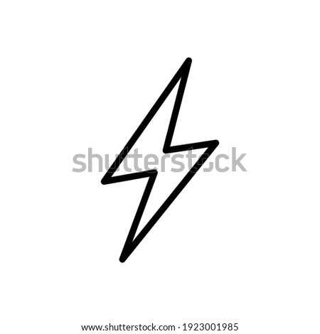 lightning bolt line icon design vector template
