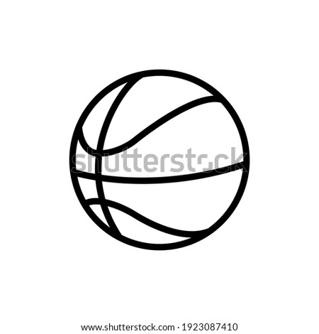 basketball line icon design vector template