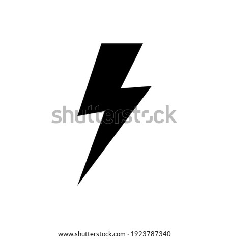 lightning bolt icon of glyph style design vector template Stock fotó © 