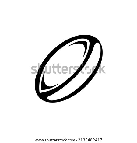 rugby ball icon design vector template