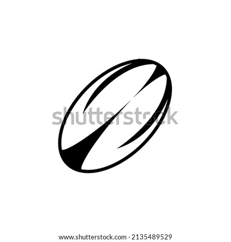 rugby ball icon design vector template