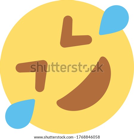 Grin Squint Tears Emoji / Emoticon