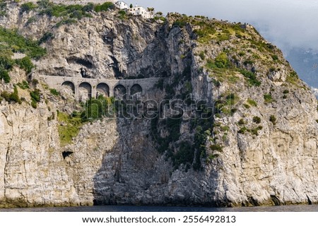 Similar – Image, Stock Photo Old stone viaduct in mountains