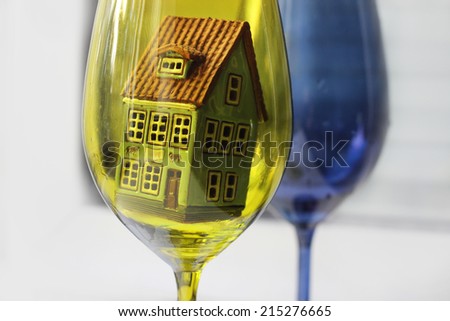 little house in the glass