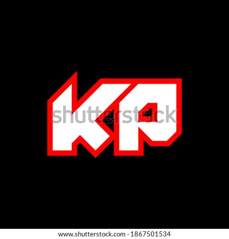 KP logo design, initial KP letter design with sci-fi style. KP logo for game, esport, Technology, Digital, Community or Business. K P sport modern Italic alphabet font. Typography urban style fonts. Stock fotó © 