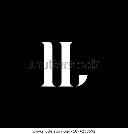 IL I L letter logo design. Initial letter IL uppercase monogram logo white color. IL logo, I L design. IL, I L Foto d'archivio © 