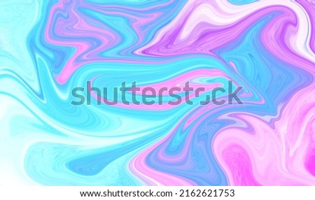 Turquoise pink fluid wave. Duotone geometric compositions with gradient 3d flow shape. Innovation modern background.  Abstract Fluid Acrylic Painting. Liquid background.