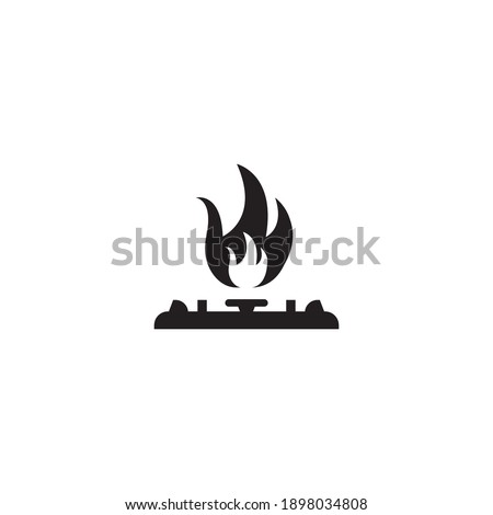 Gas stove icon vector design illustration logo template.