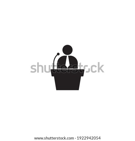 Public speaker icon vector design illustration.