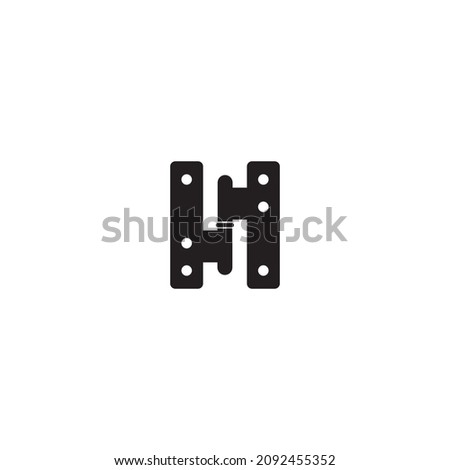 Door hinge icon design template. Trendy style, vector eps 10