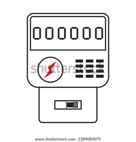 electricity meter icon vector illustration symbol design