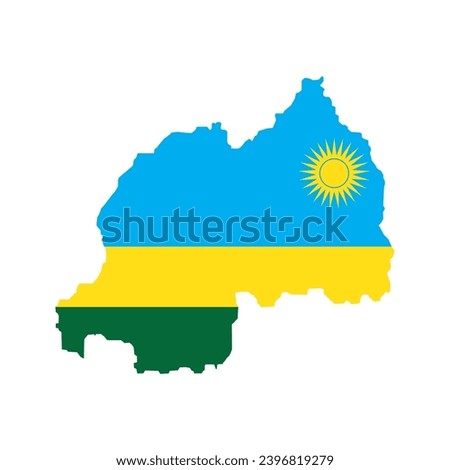 Rwanda map icon,vector illustration background