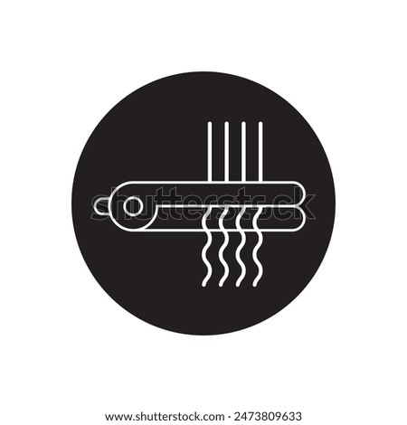 Hair Straightener icon vector symbol design