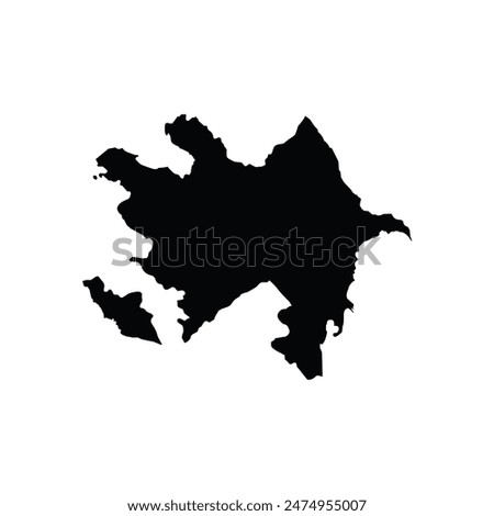 Azerbaijan map icon symbol design