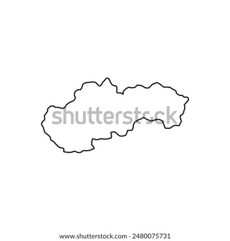 Slovakia map icon illustration vector design