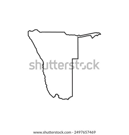 Namibia map icon illustration element design