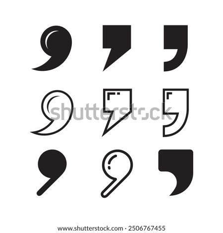 comma symbol icon illustration element design