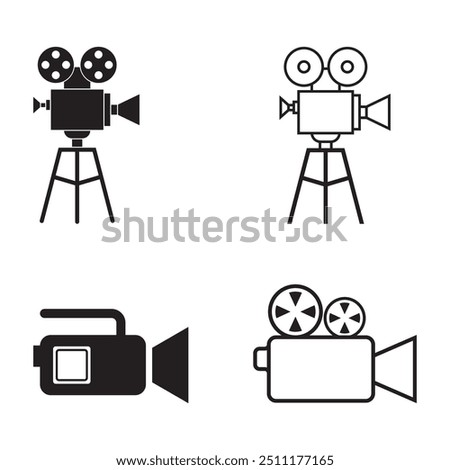 film camera icon illustration element design