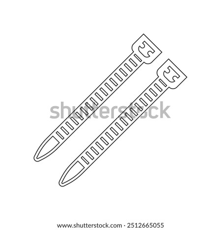 Cable tie icon illustration element design