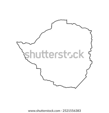 Zimbabwe Map Country Icon Illustration Design